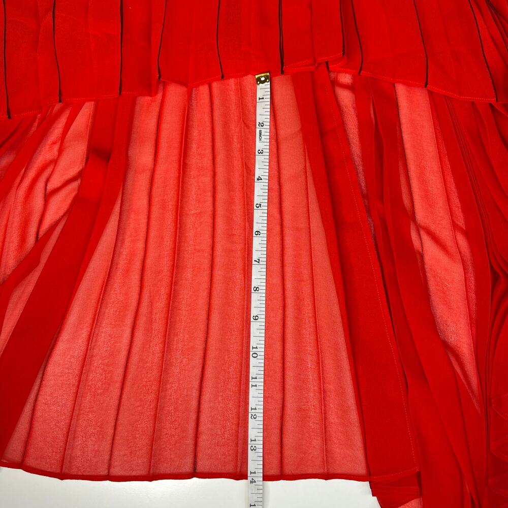 Ted Baker London Women Maleeta High/Low Red Dress Sleeveless Formal Flowy Size 4 - Picture 15 of 16